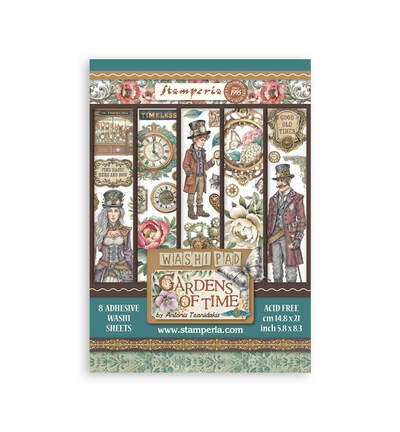 Stamperia, Washi Pad, Gardens of Time- SBW32