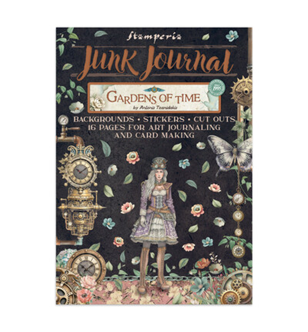 Stamperia, Junk Journal Book, Gardens of Time- SBJK17