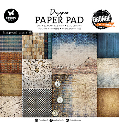 Studiolight, Background Paperpad, Grunge Collection - SL-GR-DPP313