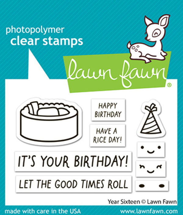 Lawn Fawn, Clear Stamp, Year Sixteen - LF4084