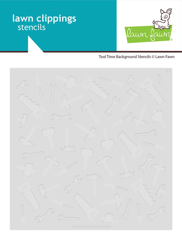 Lawn Fawn, Clipping Stencils, Tool Time Background - LF4099