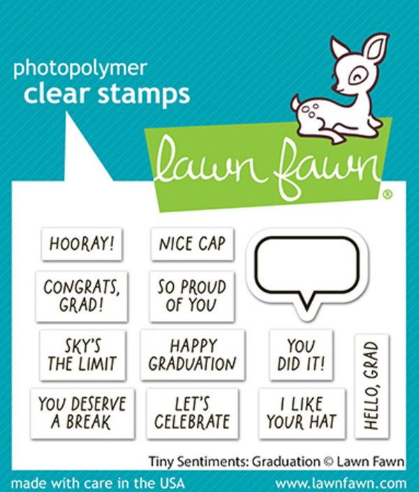 Lawn Fawn, Clear Stamp, Tiny Sentiments, Graduation - LF4082