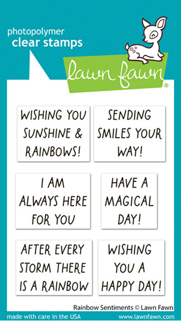 Lawn Fawn, Clear Stamp, Rainbow Sentiments - LF4075