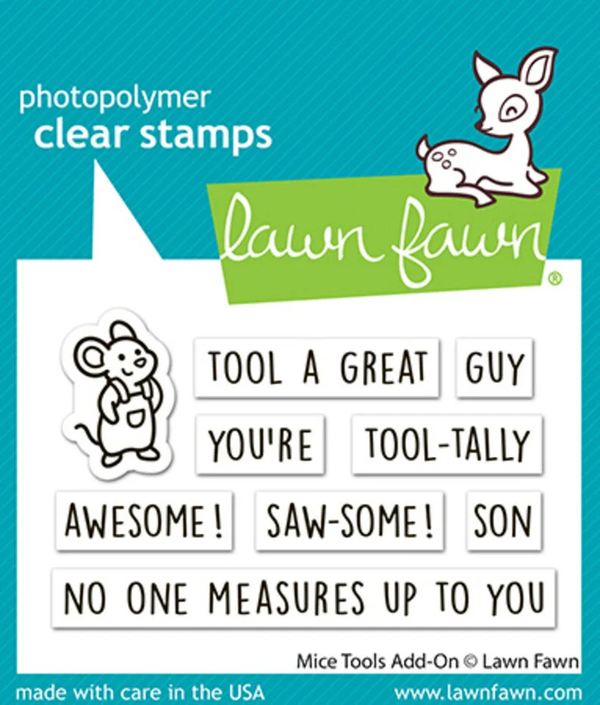 Lawn Fawn, Clear Stamp, Mice Tools, Add-On - LF4068