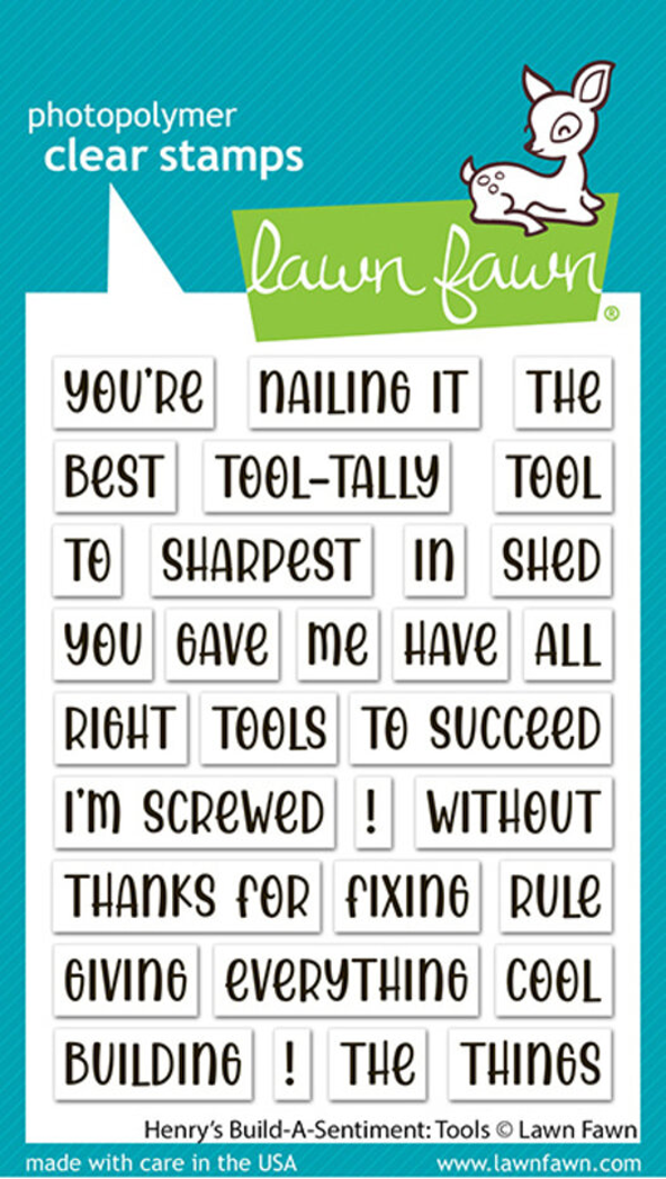 Lawn Fawn, Clear Stamp, Henry's Build-A-Sentiment, Tools - LF4071