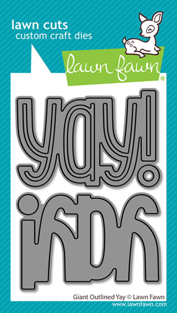 Lawn Fawn, Snijmal, Giant Outlined, Yay - LF4093