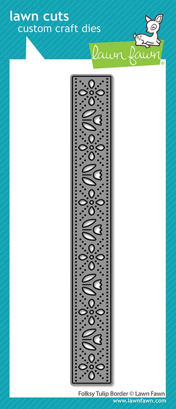 Lawn Fawn, Snijmal, Folksy, Tulip Border - LF4091