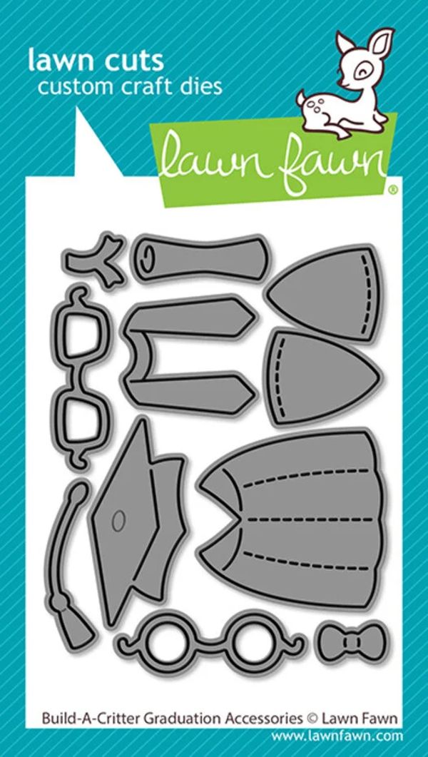 Lawn Fawn, Snijmal, Build-A-Critter, Graduation Accessories- LF4088