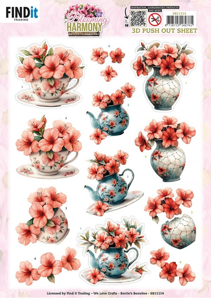 Berrie's Beauties, 3D Pushout, Blooming Harmony, Blooming Elegance - SB11114
