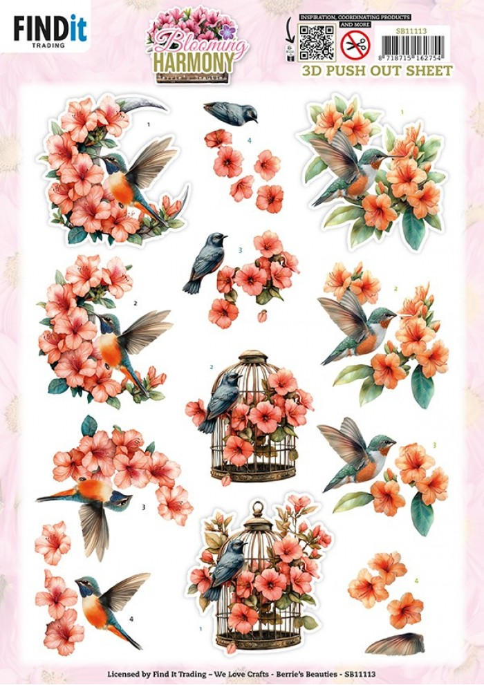 Berrie's Beauties, 3D Pushout, Blooming Harmony, Blooming Serenade - SB11113