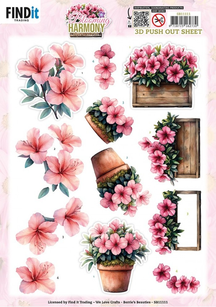Berrie's Beauties, 3D Pushout, Blooming Harmony, Blooming Pots - SB11111