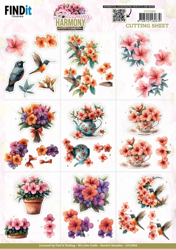 Berrie's Beauties, 3D Knipvel, Blooming Harmony, Mini - CD12464