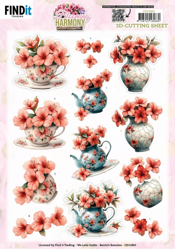 Berrie's Beauties, 3D Knipvel, Blooming Harmony, Elegance - CD12463
