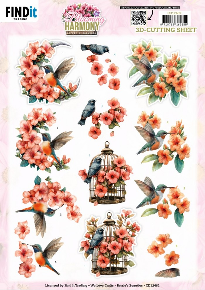 Berrie's Beauties, 3D Knipvel, Blooming Harmony, Serenade - CD12462