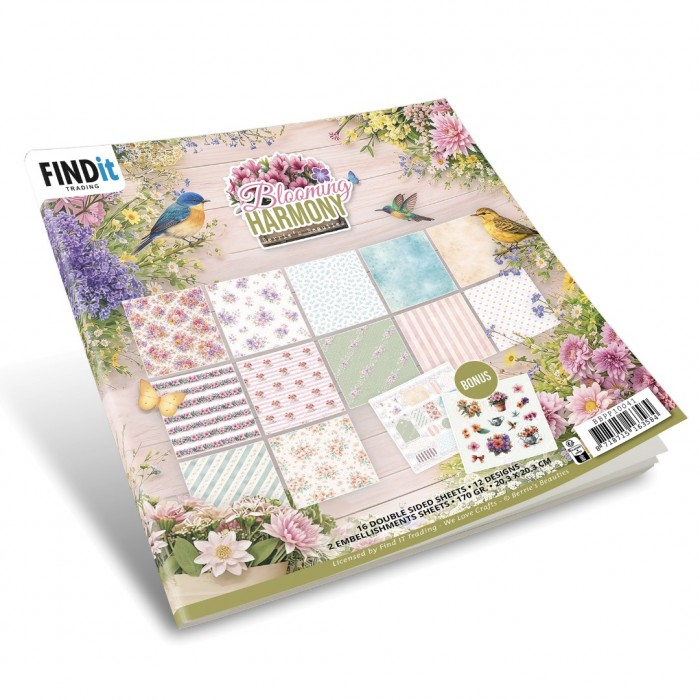 Berrie's Beauties, Paperpad, Blooming Harmony, 20 x 20 cm - BBPP10041