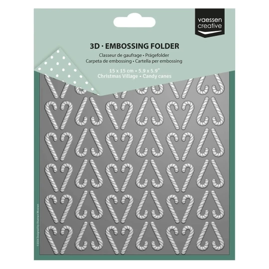 Vaessen Creative, 3D Embossing Folder, Zuurstokken - 3625-0601