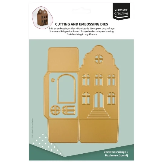 Vaessen Creative, Snijmal, 3D Huisje met Klokgevel - 3625-0610