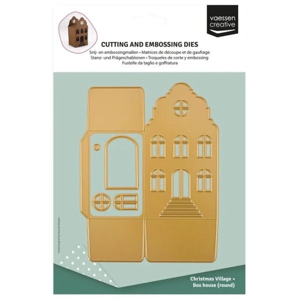 Vaessen Creative, Snijmal, 3D Huisje met Klokgevel - 3625-0610