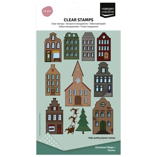 Vaessen Creative, Clear Stamp, Kerstdorpje A6 - 3625-0617