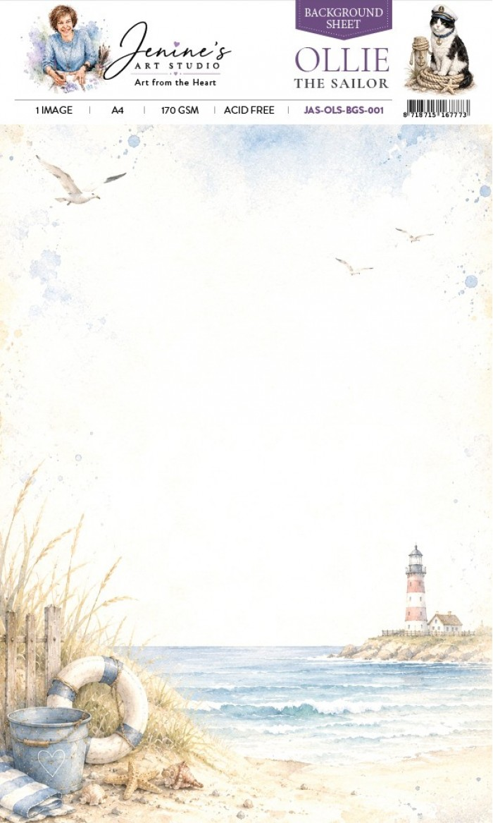 Jenine's Art Studio, Knipvel, Ollie the Sailor, Background Sheet 002 - JAS-OLS-BGS-002