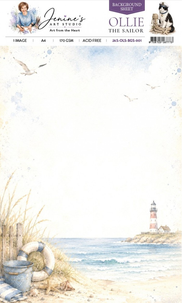 Jenine's Art Studio, Knipvel, Ollie the Sailor, Background Sheet 002 - JAS-OLS-BGS-002
