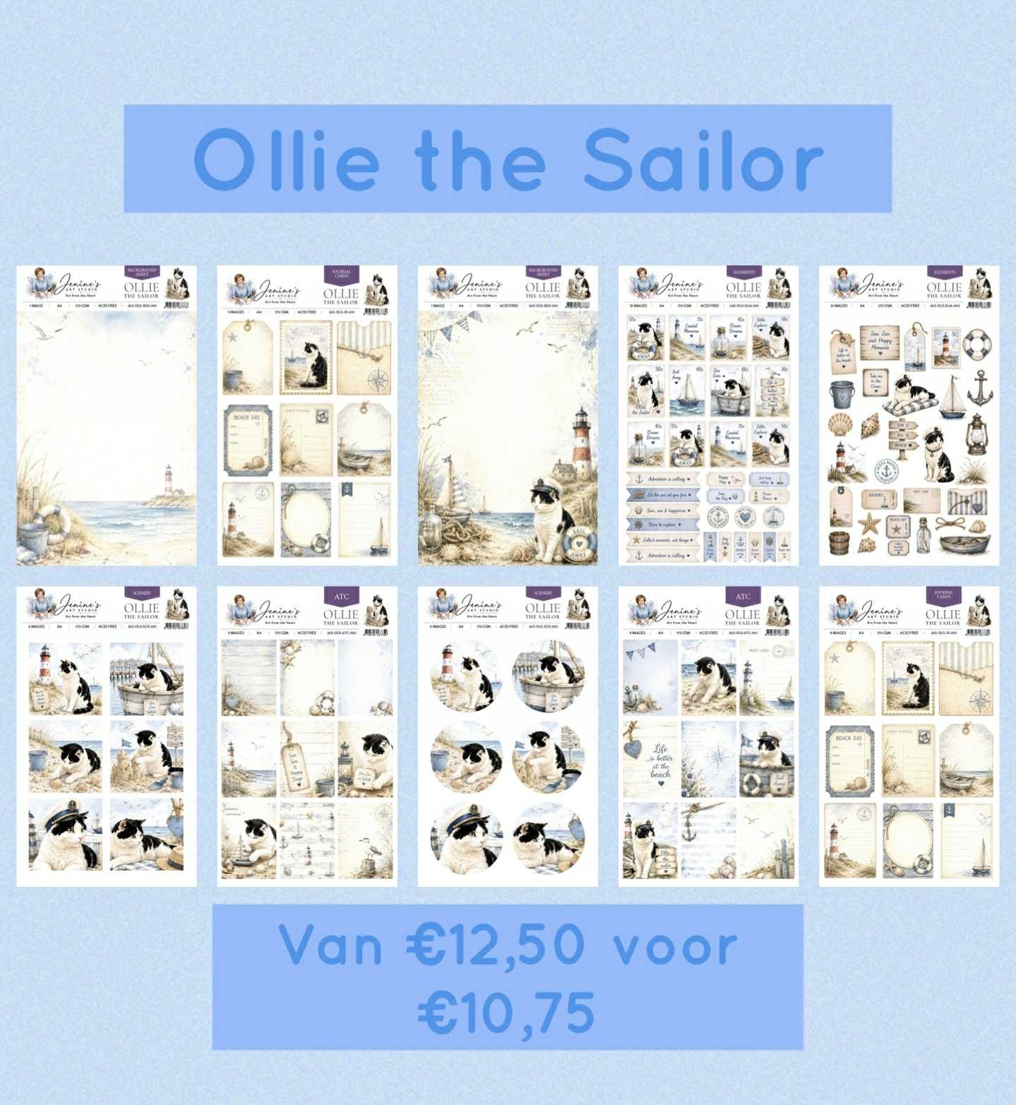 Jenine's Art Studio, Knipvelset, Ollie the Sailor (10 knipvellen)