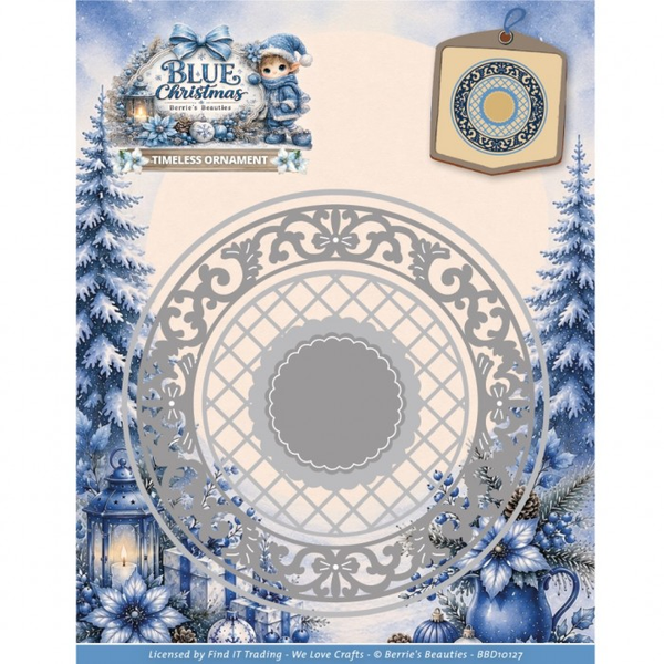 Berrie's Beauties, Snijmal, Blue Christmas, Timeless Ornament - BBD10127