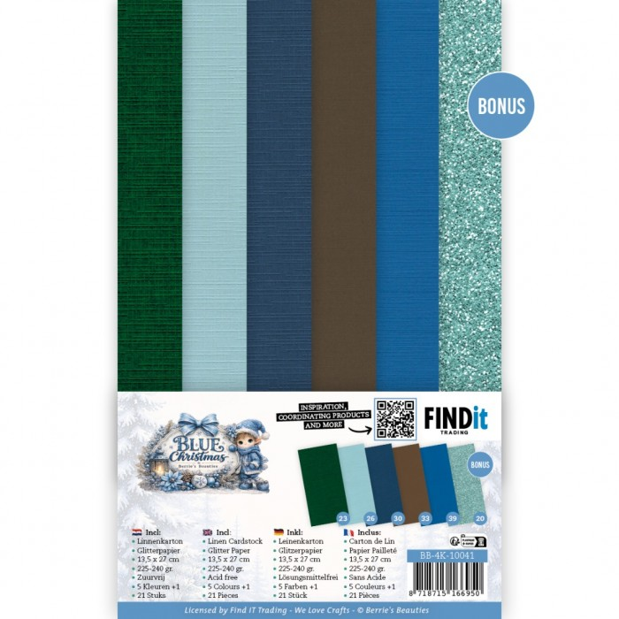 Berrie's Beauties, Linnenpakket, Blue Christmas, 4K - BB-4K-10041