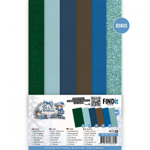 Berrie's Beauties, Linnenpakket, Blue Christmas, 4K - BB-4K-10041