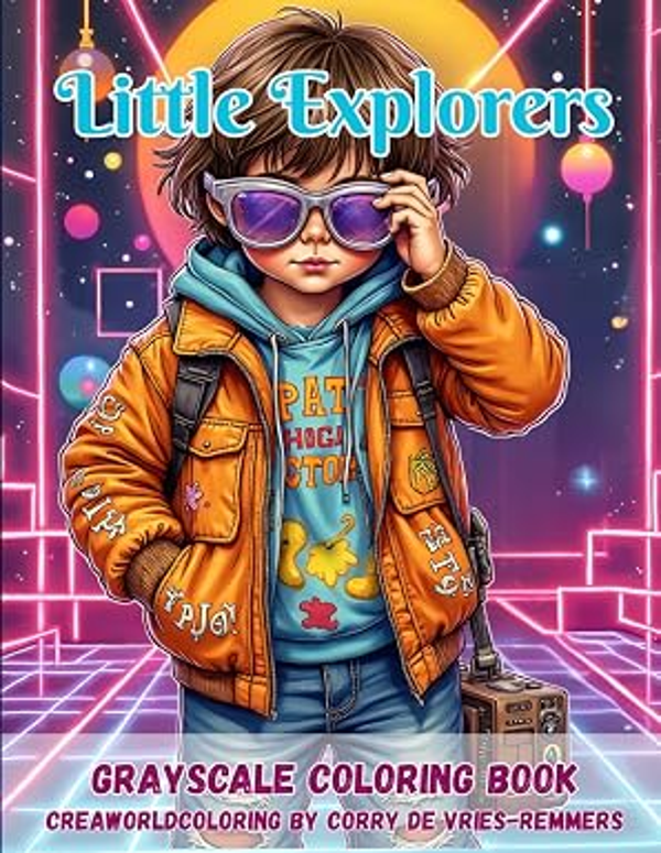 Corry de Vries, Grayscale Coloring Book, Little Explorers