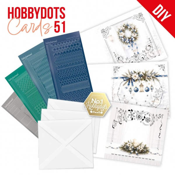 Hobbydots Cards 51, Blue Christmas Serenity - DODOPP051