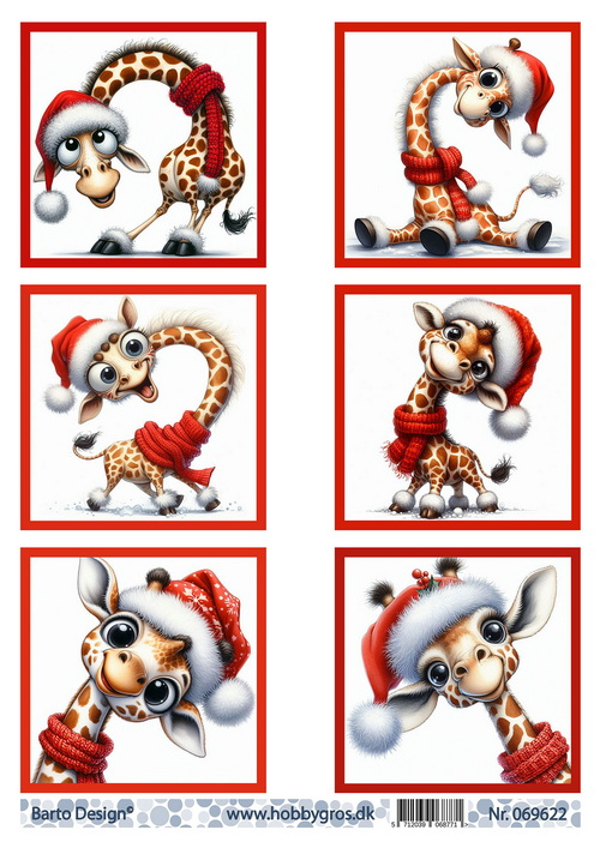 Barto Design, Knipvel, Kerstgirafjes  - 069622