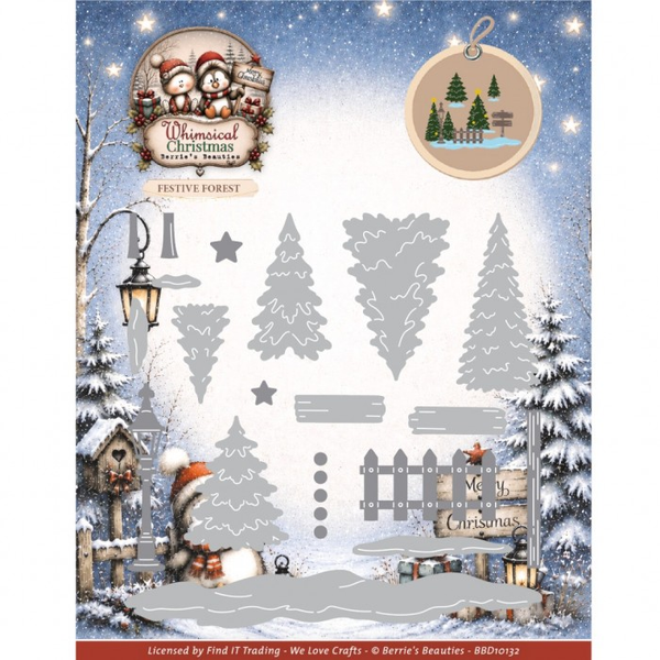 Berrie's Beauties, Snijmal, Whimsical Christmas, Festive Forest - BBD10132