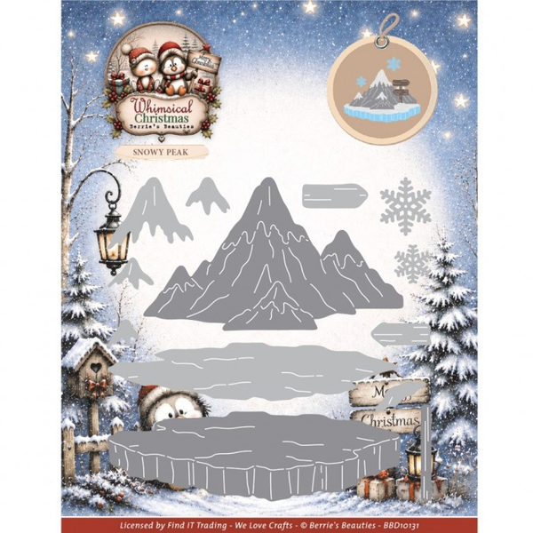 Berrie's Beauties, Snijmal, Whimsical Christmas, Snowy Peak - BBD10131