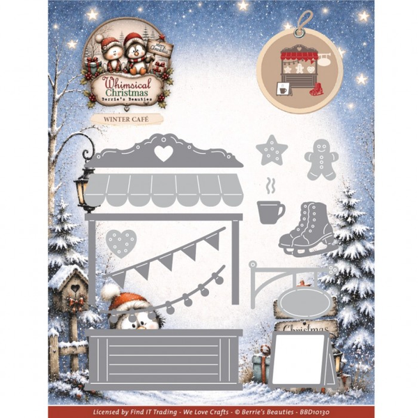 Berrie's Beauties, Snijmal, Whimsical Christmas, Winter Café - BBD10130