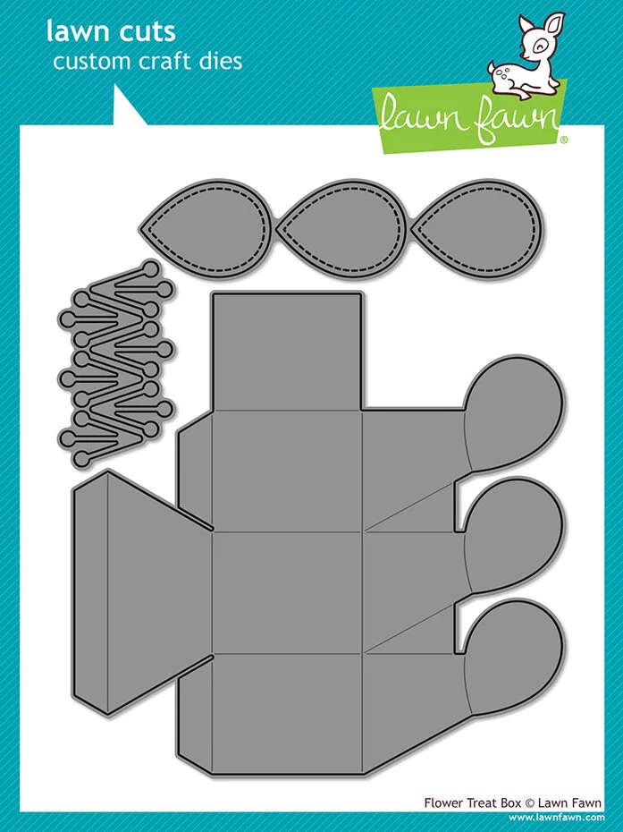 Lawn Fawn, Snijmal, Flower Treat Box - LF4044