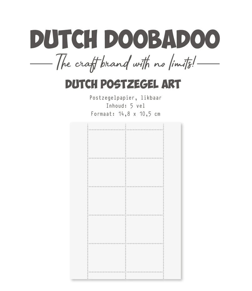 Dutch Doobadoo, Postzegel Art, Lickable Paper - 472.950.013