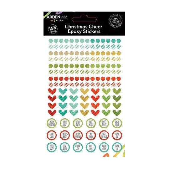 Arden Creative Studio, Christmas Cheer, Epoxy Stickers, by Katie Pertiet - ACSES0002