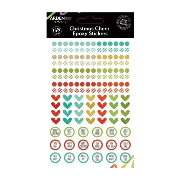 Arden Creative Studio, Christmas Cheer, Epoxy Stickers, by Katie Pertiet - ACSES0002