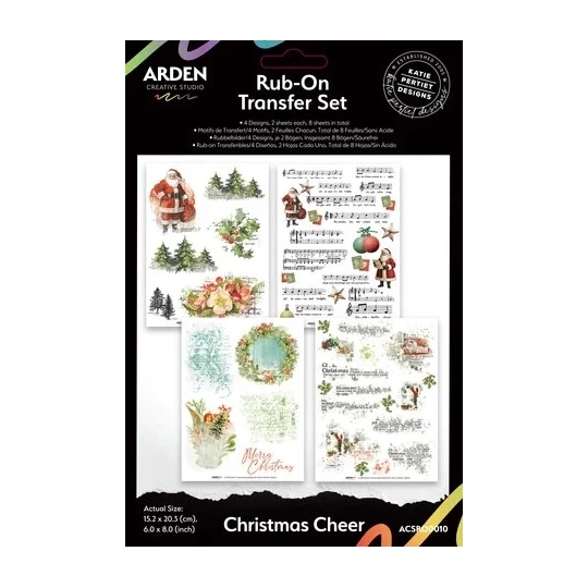Arden Creative Studio, Christmas Cheer, Rub On Transfer Set, by Katie Pertiet - ACSRO0011