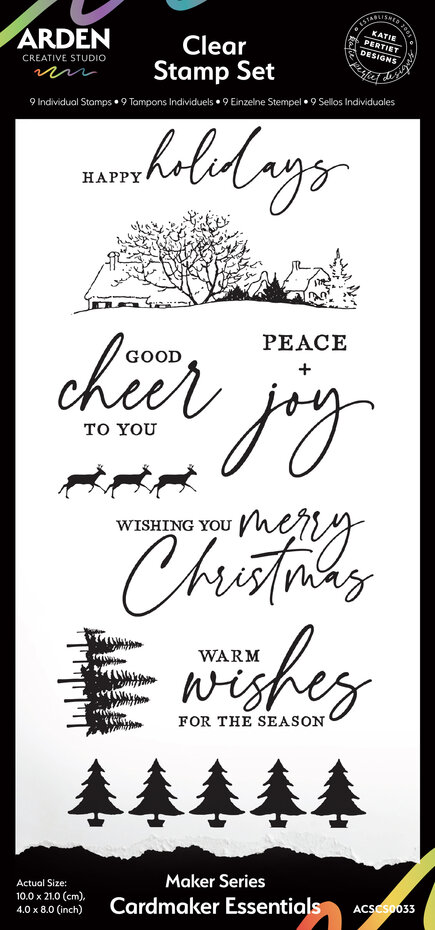 Arden Creative Studio, Maker Series, Clear Stamp, Cardmaker Essentials, by Katie Pertiet - ACSCS0033