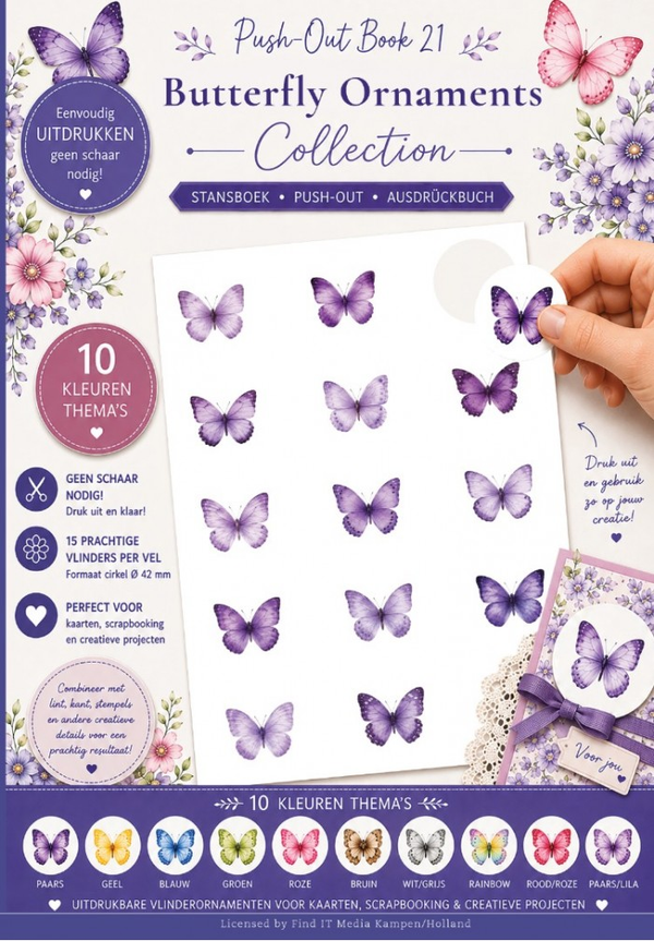Push-Out Book 21, Butterflies Ornaments Collection - BBPOS10021