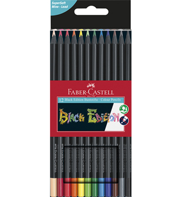 Faber Castell, Black Edition, 12 kleuren- FC-116412