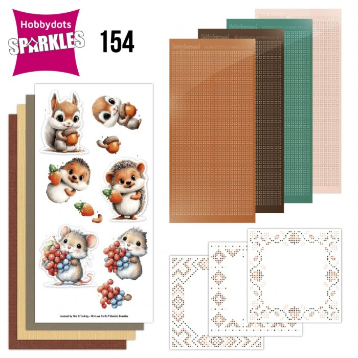 Sparkles 154, Berrie's Beauties, Cute Animals - SPDO154