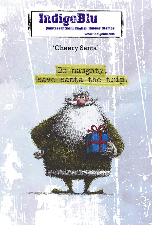 IndigoBlue, Rubber Stamp, Cheery Santa - IND1577
