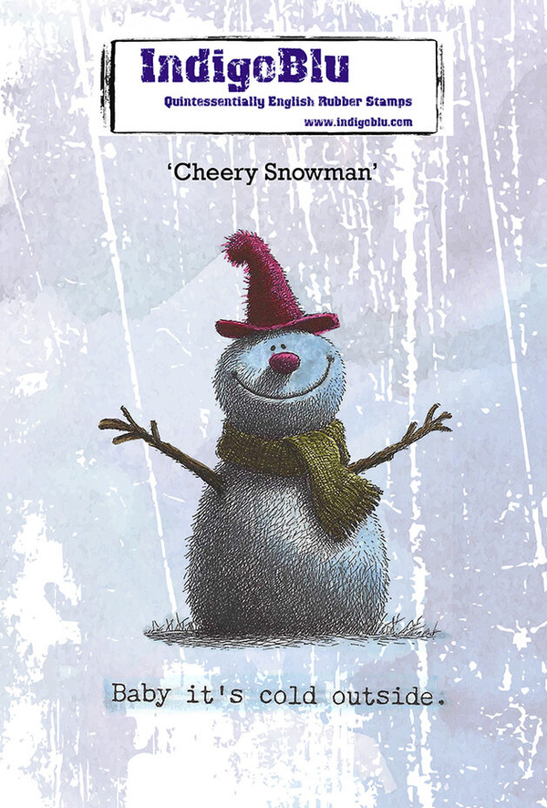 IndigoBlue, Rubber Stamp, Cheery Snowman - IND1576