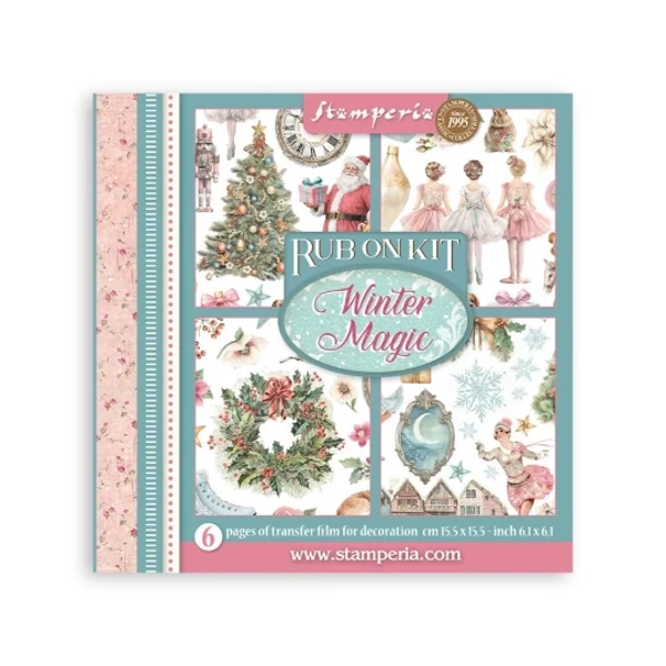 Stamperia, Rub On Assortment, Winter Magic, 15,5 x 15,5 cm - DFLRBX18