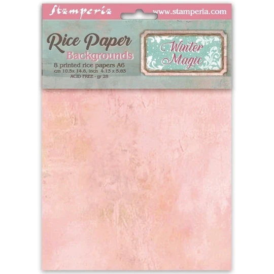 Stamperia, Rice Paper, Winter Magic, Backgrounds Selection - DFSAK6056