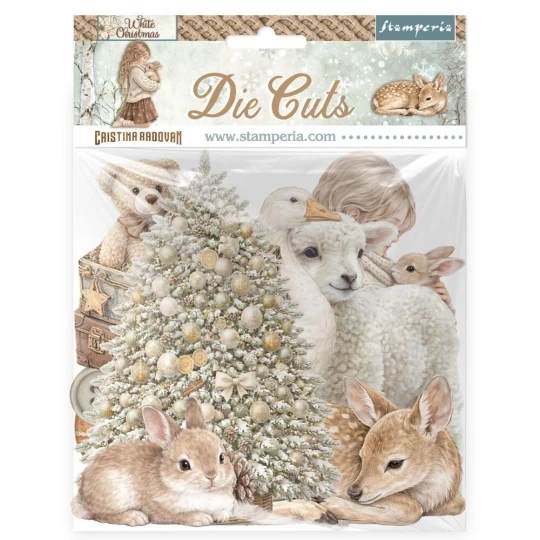 Stamperia, Die Cuts, White Christmas - DFLDC141