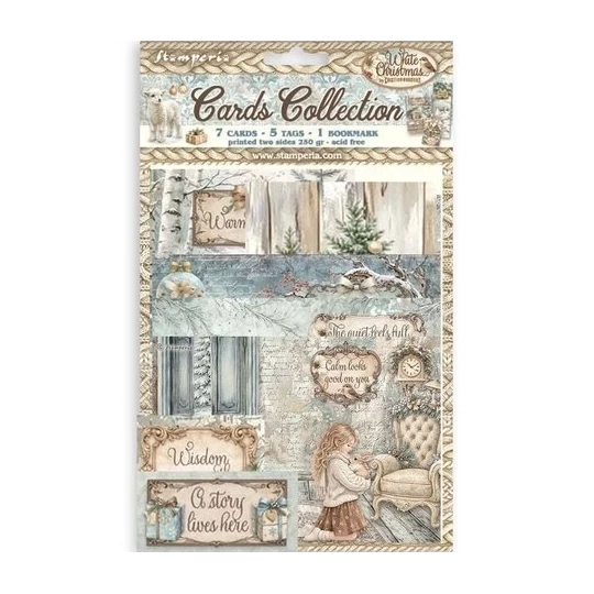 Stamperia, Cards Collection, White Christmas - SBCARD49
